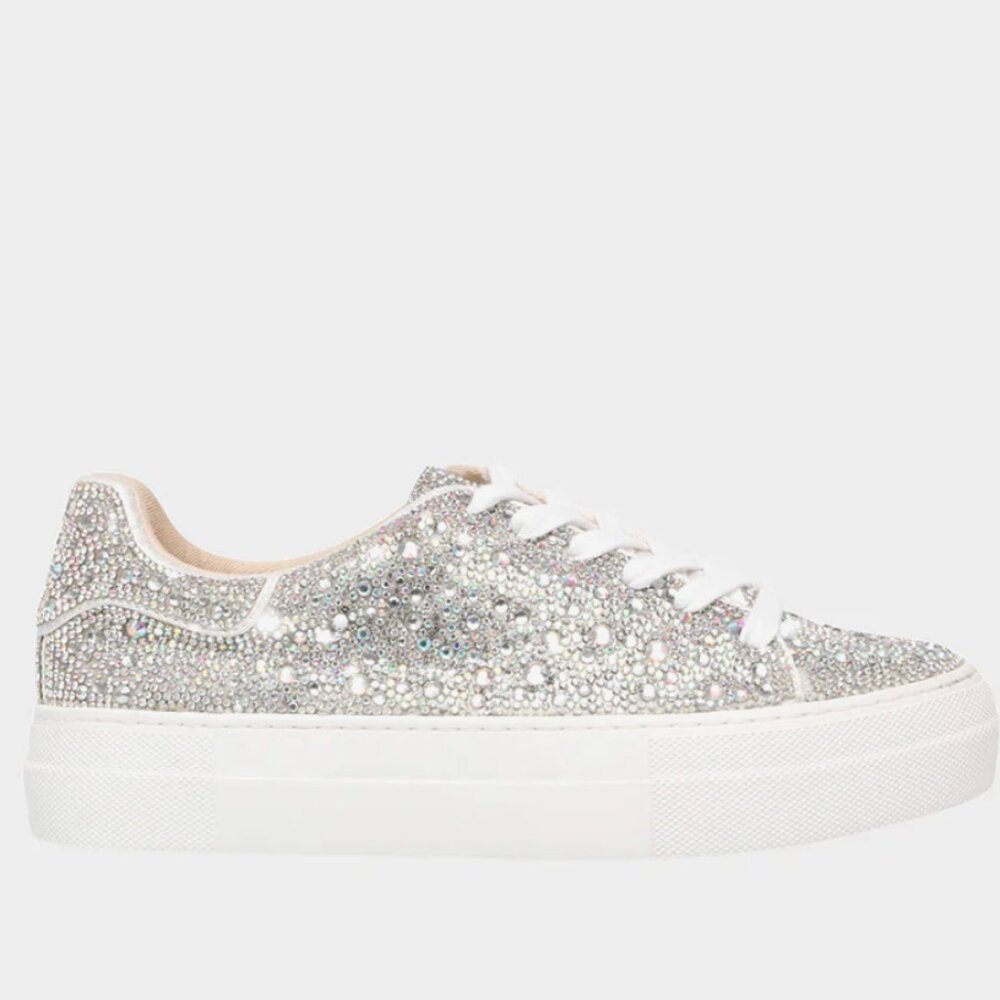 Betsey Johnson Sidny Rhinestone Wedding Sneakers